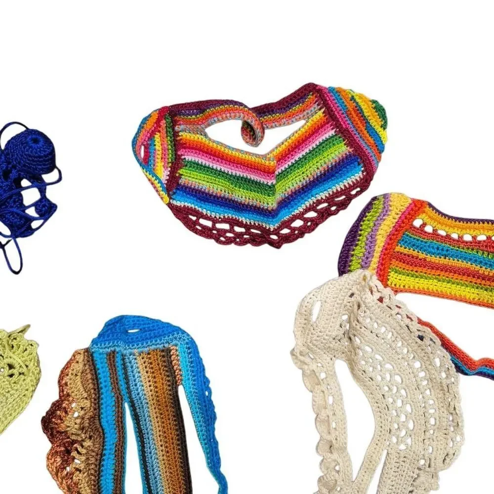 13 Vintage Handmade Crochet Collars Necklines Appliques